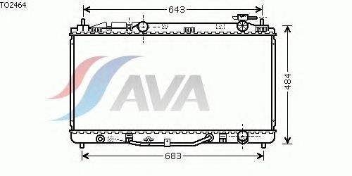 Радиатор, охлаждение двигателя AVA QUALITY COOLING TO2464