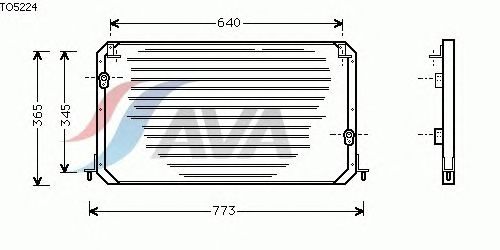 Радиатор кондиционера AVA QUALITY COOLING TO5224
