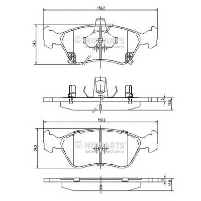 Гальмівні колодки NIPPARTS J3602080