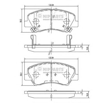 Тормозные колодки NIPPARTS N3600550