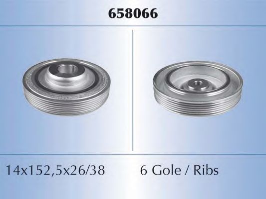Шкив коленвала MALO 658066