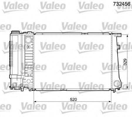 Радіатор, охолодження двигуна VALEO 732456