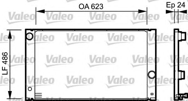 Радиатор, охлаждение двигателя VALEO 734897