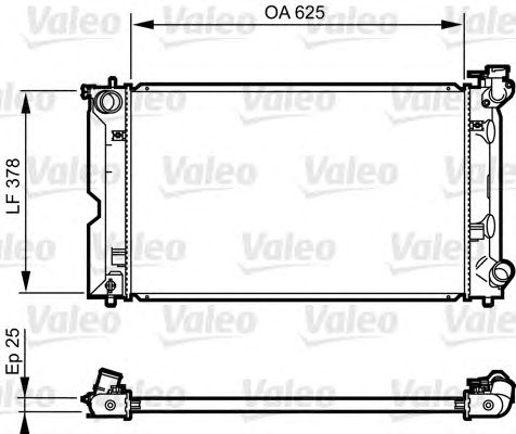 Радиатор, охлаждение двигателя VALEO 735567