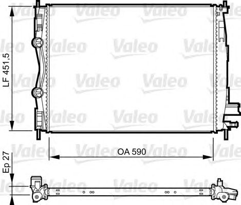 Радиатор, охлаждение двигателя VALEO 735381