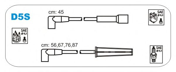 Комплект високовольтних проводів JANMOR D5S