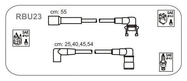 Комплект высоковольтных проводов JANMOR RBU23