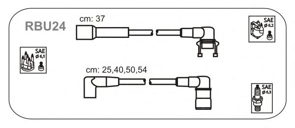 Комплект высоковольтных проводов JANMOR RBU24