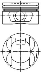 Поршень KOLBENSCHMIDT 99695610