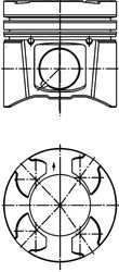 Поршень KOLBENSCHMIDT 40271600