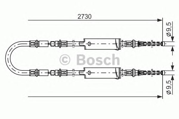 Трос ручника BOSCH 1 987 477 370