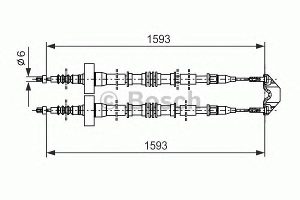 Трос ручника BOSCH 1 987 477 527