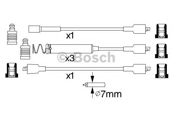 Комплект високовольтних проводів BOSCH 0 986 356 826