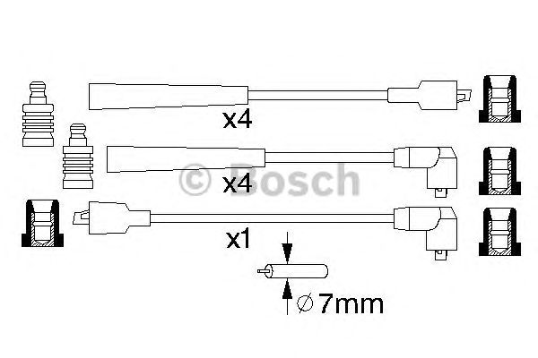 Комплект высоковольтных проводов BOSCH 0 986 356 831