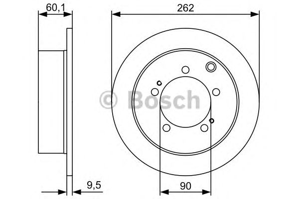 Тормозной диск BOSCH 0 986 479 512