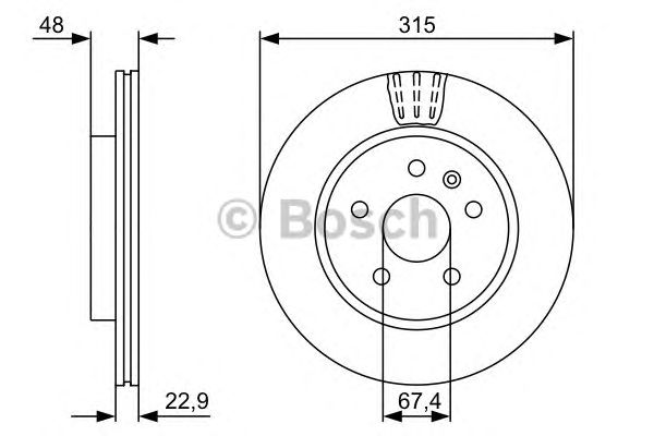 Тормозной диск BOSCH 0 986 479 514