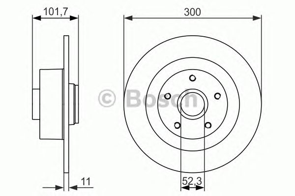 Тормозной диск BOSCH 0 986 479 573