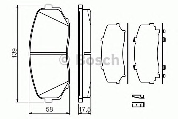 Тормозные колодки BOSCH 0 986 494 375