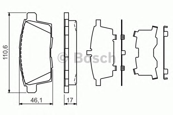 Тормозные колодки BOSCH 0 986 494 376
