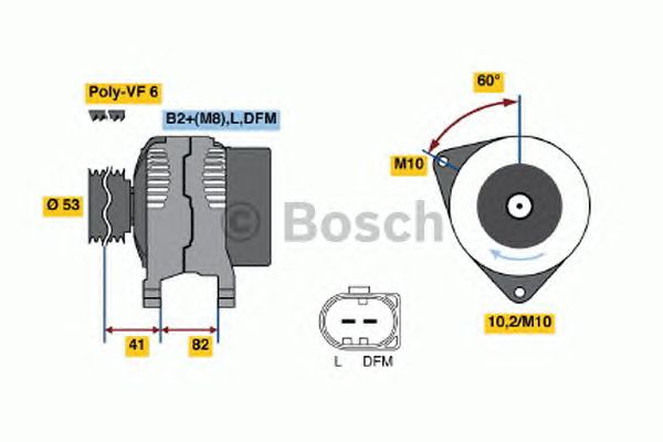 Генератор BOSCH 0 124 525 057
