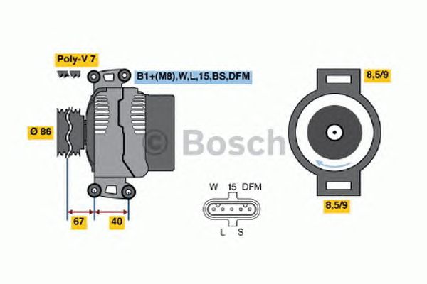 Генератор BOSCH 0 124 655 014