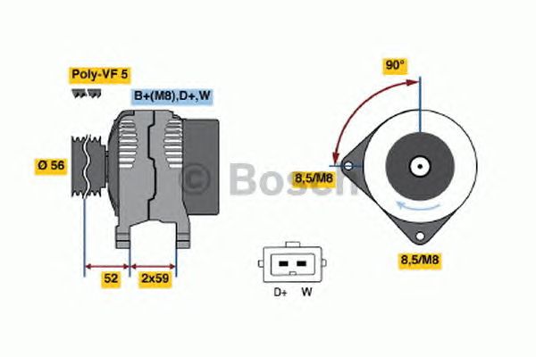 Генератор BOSCH 0 986 040 880