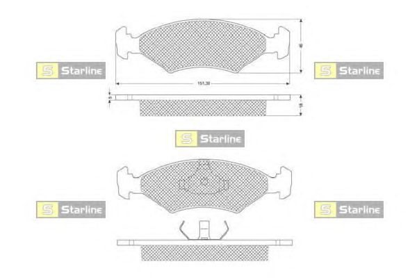 Тормозные колодки STARLINE BD S033