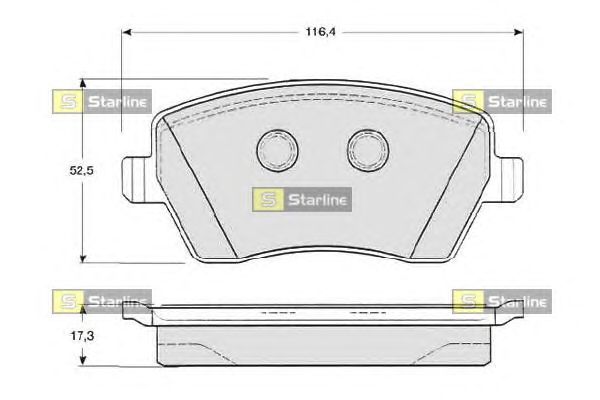 Тормозные колодки STARLINE BD S331