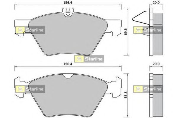 Тормозные колодки STARLINE BD S367