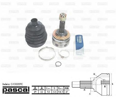 Комплект ШРУСов PASCAL G10005PC
