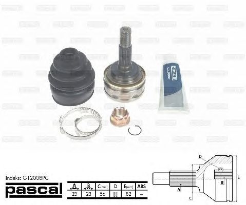 Комплект ШРУСов PASCAL G12008PC