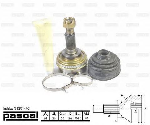 Комплект ШРУСов PASCAL G12014PC