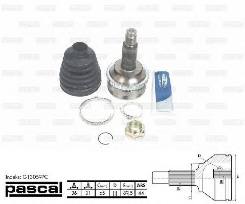Комплект ШРУСов PASCAL G13059PC
