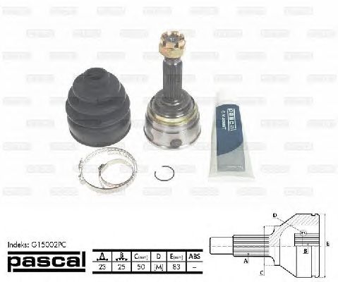 Комплект ШРУСов PASCAL G15002PC