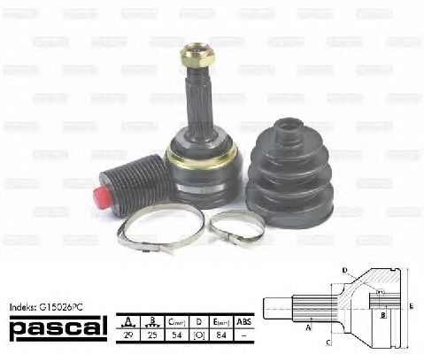 Комплект ШРУСов PASCAL G15026PC