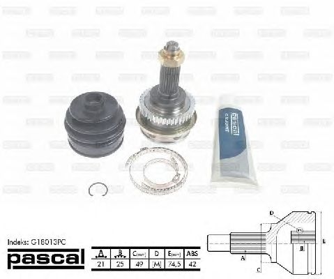 Комплект ШРУСов PASCAL G18013PC