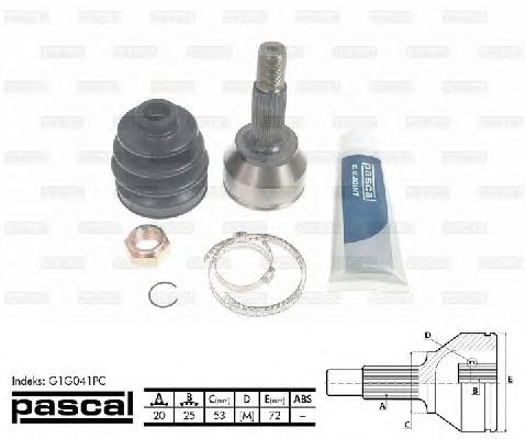 Комплект ШРУСов PASCAL G1G041PC