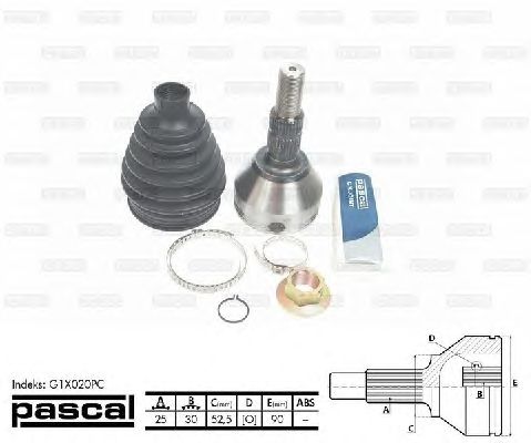 Комплект ШРУСов PASCAL G1X020PC