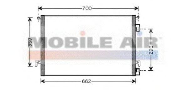Радиатор кондиционера VAN WEZEL 37005334