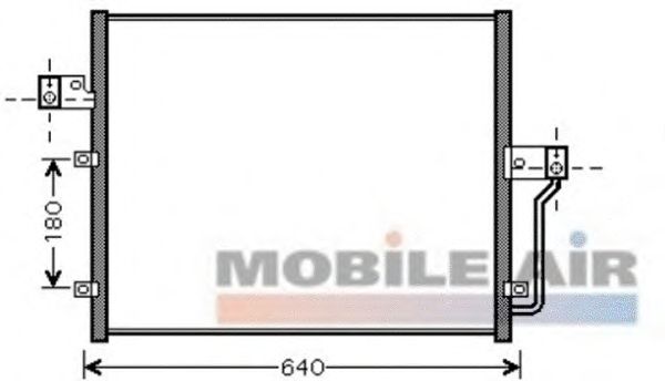 Радиатор кондиционера VAN WEZEL 81005082