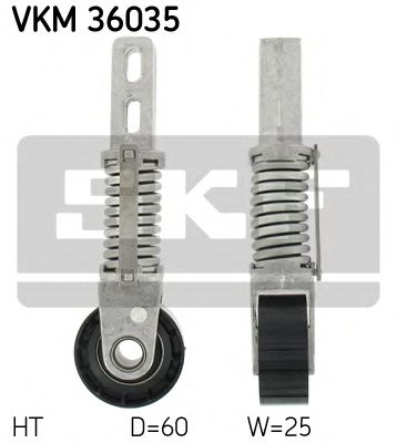 Натяжной ролик поликлинового ремня SKF VKM 36035