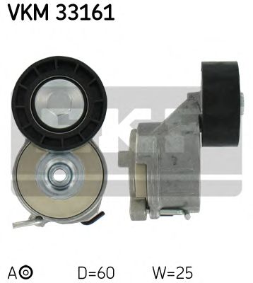 Натяжной ролик поликлинового ремня SKF VKM 33161
