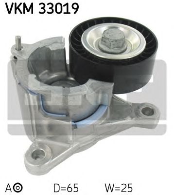 Натяжной ролик поликлинового ремня SKF VKM 33019