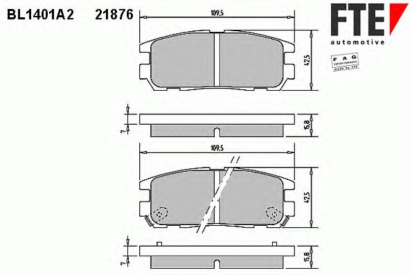 Тормозные колодки FTE BL1401A2