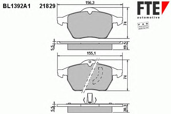Тормозные колодки FTE BL1392A1