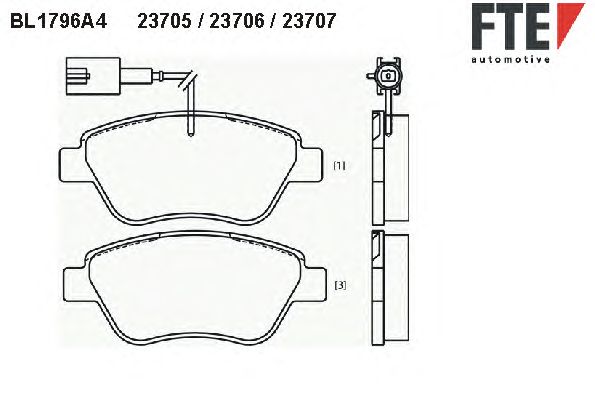 Тормозные колодки FTE BL1796A4