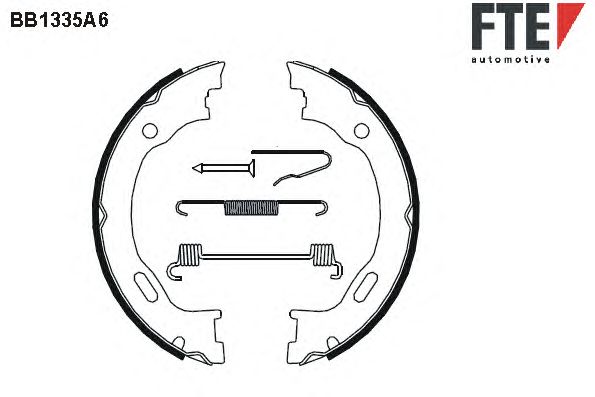 Гальмівні колодки ручника FTE BB1335A6