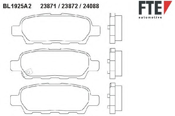 Тормозные колодки FTE BL1925A2