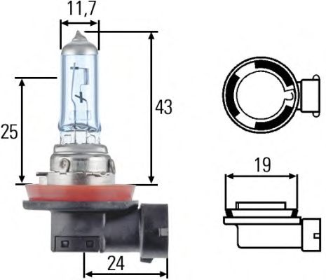 Лампа накаливания HELLA 8GH 008 356-121 (основная фара, противотуманная фара, фара с автоматической системой стабилизации)
