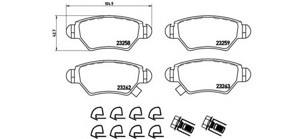 Тормозные колодки BREMBO P 59 031